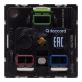 Розетка Daccord Metra45 2К+З без шторок автозажим 2М, белая (аналог 077211 Mosaic)