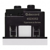 Розетка Daccord Metra45 2К+З 45° без шторок винтовой зажим 2М, белая