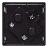 Розетка Daccord Metra45 2К+З 45° со шторками винтовой зажим 2М, белая (аналог 077245 Mosaic)