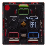 Розетка Daccord Metra45 2К+З со шторками автозажим 2М, красная (аналог 077218 Mosaic)