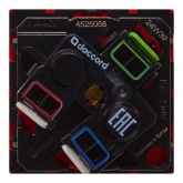 Розетка Daccord Metra45 2К+З 45° без шторок автозажим 2М, красная