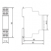 Реле контроля тока DKC DRC 1.6-16А 1CO 10А 24-240В AC/DC
