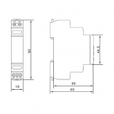Реле контроля напряжения DKC DRV 1ф 1CO 16А 220В AC (165-275В)