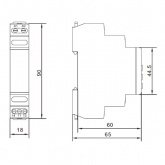 Реле контроля напряжения DKC DRV 1ф 1CO 16А 110-240В AC/DC (65-260В)