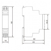 Реле контроля напряжения DKC DRV 1ф 1CO 16А 24-48В AC/DC (20-80В)