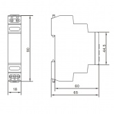 Реле контроля фаз DKC DRF 3ф контроль напряжения, обрыва фаз 2CO 8А 208-480В