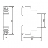 Реле контроля фаз DKC DRF 3ф контроль напряжения, обрыва фаз, чередования,асимметрии 2CO 8А.208-480В