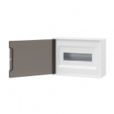 Щит настенный DKC FRAME 12 модулей с тонированной дверцей с шиной IP40 белый