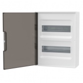 Щит настенный DKC FRAME 24 (2х12) модуля с тонированной дверцей с шиной IP40 белый