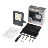 Прожектор светодиодный JazzWay PFL SOLAR 02 50W 6500K GR IP65 с солнечной панелью и пультом