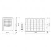Прожектор светодиодный JazzWay PFL SOLAR 02 50W 6500K GR IP65 с солнечной панелью и пультом