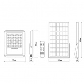 Прожектор светодиодный JazzWay PFL SOLAR 02 100W 6500K GR IP65 с солнечной панелью и пультом