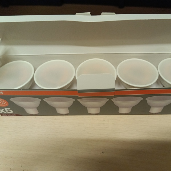 Светодиодные лампочки (рефлекторные) акцентного освещения Осрам, мощностью 10 Ватт, с цоколем GU10, теплый белый свет