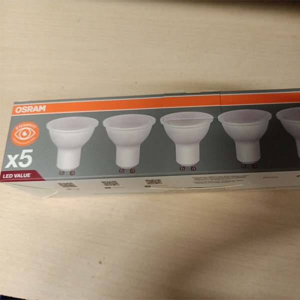 Светодиодные лампочки (рефлекторные) акцентного освещения Осрам, мощностью 10 Ватт, с цоколем GU10, теплый белый свет