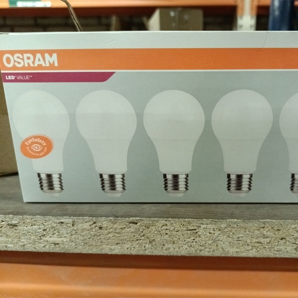 Энергосберегающая LED лампа Груша мощностью 8,5 Вт с цоколем E27 белого света, упаковка 5 штук