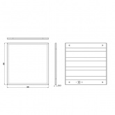 Светильник светодиодный ЭРА SPO-6-36-6K-P-EM 36W 6500K IP40 призма встроенный БАП 1час 595x595x19mm