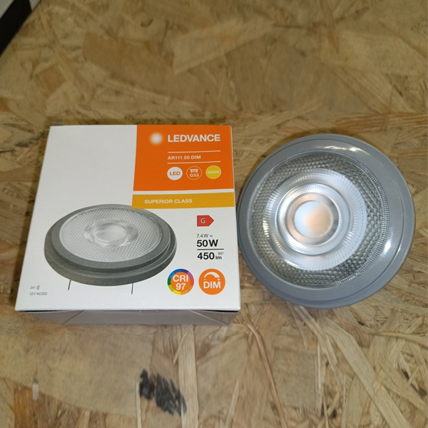 Энергосберегающая диммируемая LED лампочка акцентного освещения, мощностью 7,4 Ватта, с цоколем G53, угол излучения 24°, теплый белый свет