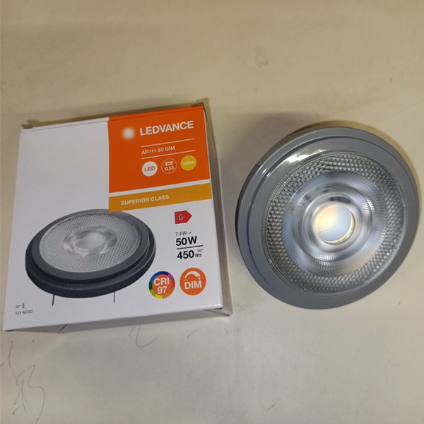 Энергосберегающая диммируемая LED лампочка акцентного освещения, мощностью 7,4 Ватта, с цоколем G53, угол излучения 24°, теплый белый свет