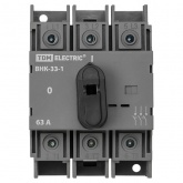 Рубильник TDM ВНК-33-1 3П 63А с установленной фронтальной ручкой управления (выключатель нагрузки)