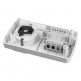 Блок TDM Селигер выключатель 1-клавишный + розетка 2П+З со шторками и крышкой IP54 белый