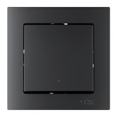 Умный одноклавишный выключатель AtlasDesign Sber & Systeme Electric 10А Zigbee L+N, карбон