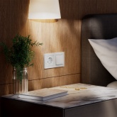 Умный двухклавишный выключатель AtlasDesign Sber & Systeme Electric 10А Zigbee L+N, белый