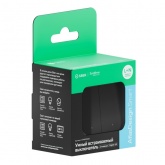 Умный двухклавишный выключатель AtlasDesign Sber & Systeme Electric 10А Zigbee L+N, карбон
