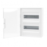 Щит настенный DKC FRAME 24 (2х12) модуля с прозрачной дверцей с шиной IP40 белый