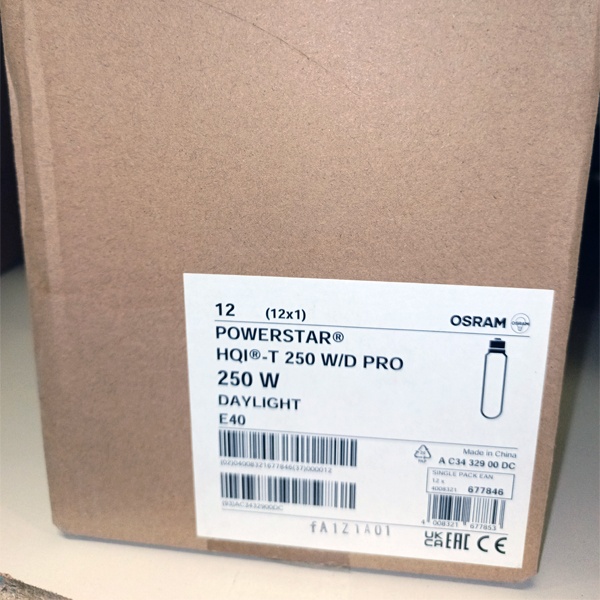 Лампа металлогалогенная Osram HQI-T 250W/D POWERSTAR E40 (4008321677846)