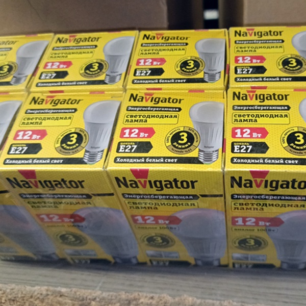 Диммируемая светодиодная лампочка грушевидной формы A60 Навигатор, мощностью 12 Вт с цоколем E27, теплый свет, матовая колба