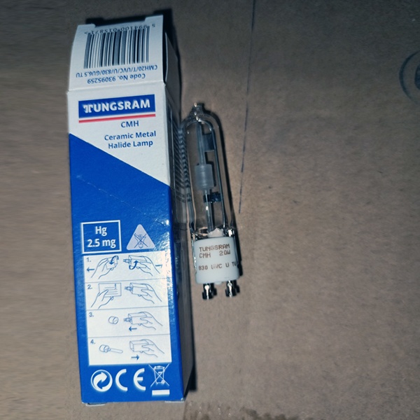 Газоразрядная лампа высокой интесивности CMH20 Тунгсрам, мощностью 20 Ватт, с цоколем GU6,5, теплый свет