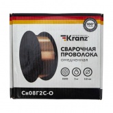 Сварочная проволока Kranz омедненная Св08Г2С-О (ER70S-6; SG2) 0,8 мм, D200, 5 кг
