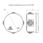 Коробка распределительная Промрукав 80х50 мм для о/п безгалогенная (HF) черная (102шт/коробка)