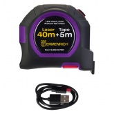 Рулетка с лазерным дальномером Ermenrich Reel SLR545 PRO, длина 5м, лазер до 40м, фиолетовый