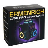 Лазерный уровень Ermenrich PRO LV50, 12 линий, цвет лазера зеленый, диапазон до 30 м, фиолетовый