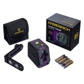 Лазерный уровень Ermenrich BASE LT20, 2 линии, цвет лазера красный, диапазон до 15 м, фиолетовый
