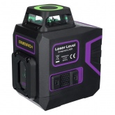 Лазерный уровень Ermenrich PLUS LN30, 5 линий, цвет лазера зеленый, диапазон до 30 м, фиолетовый