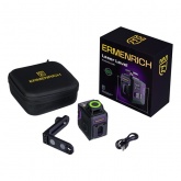 Лазерный уровень Ermenrich PLUS LN30, 5 линий, цвет лазера зеленый, диапазон до 30 м, фиолетовый