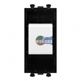 Розетка компьютерная DKC Avanti RJ-45 модульная кат.5е 1 модуль без шторок черный квадрат