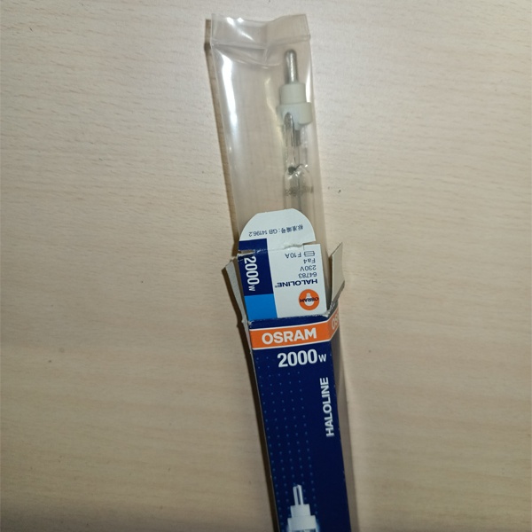 Линейная галогенная лампа длиной 334,4 мм Osram серии Haloline (4050300004198) под патрон Fa4 мощностью 2000 Ватт на 220 Вольт