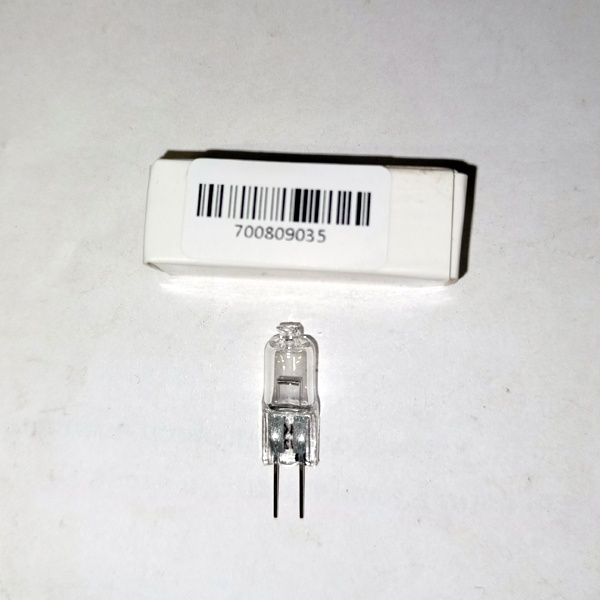 Капсульная галогенная лампа мощностью 20 Ватт, 12 Вольт, с цоколем G4, 450°С для освещения духовых шкафов