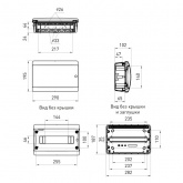 Щит пластиковый встраиваемый ЭРА COMFORT ЩРВ-П-12 12 модулей IP40 прозрачная дверь