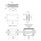 Щит пластиковый навесной ЭРА COMFORT ЩРН-П-12 12 модулей IP41 прозрачная дверь
