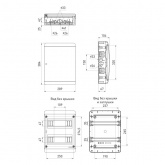 Щит пластиковый навесной ЭРА COMFORT ЩРН-П-24 (2х12) модулей IP41 прозрачная дверь