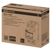 Выключатель автоматический TDM ВА47-100М 2Р  С100А 10кА 2 модуля