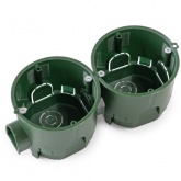 Коробка установочная Промрукав углубленная безгалогенная (HF) 68х60 подрозетник с саморезами