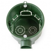 Коробка установочная Промрукав углубленная безгалогенная (HF) 68х60 подрозетник с саморезами