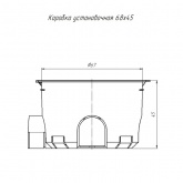 Коробка установочная Промрукав безгалогенная (HF) 68х45 подрозетник с саморезами (200шт/кор)