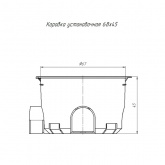 Коробка установочная Промрукав безгалогенная (HF) 68х45 подрозетник с крышкой бетону (8шт/уп)