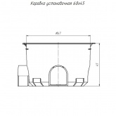 Коробка установочная Промрукав безгалогенная (HF) 68х45 подрозетник с саморезами (8шт/уп)
